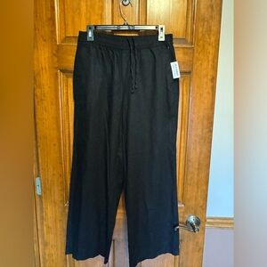 Women’s Linen Wide Leg Ankle Pants